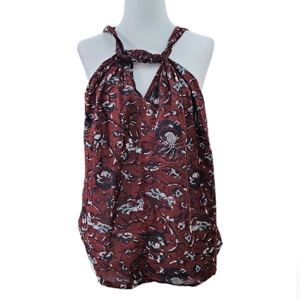 Isabel Marant  étoile dark Floral  halter neck with twist front